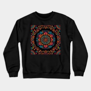 Flower Mandala Art Colorful Crewneck Sweatshirt